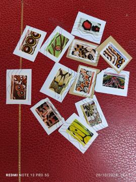 série timbres papillons