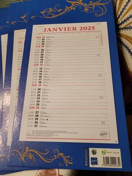 1 calendrier 2025