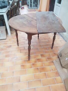 table en bois plus rallonge