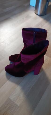 bottes bordeaux velours 39