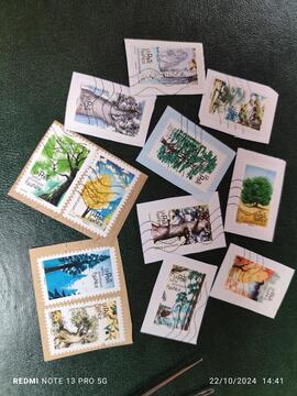 série timbres France..les arbres