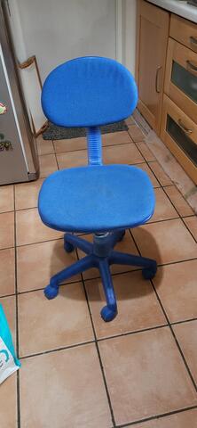 Chaise bureau bleue