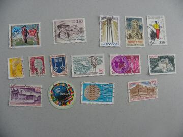 lot timbres en francs