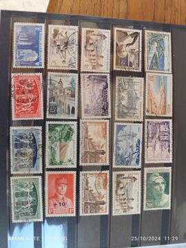 lot 20 timbres anciens francs