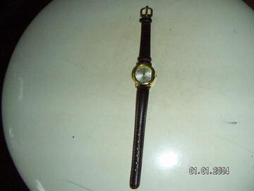 montre cuir marron foncé