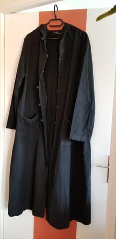 long manteau 100%coton avec capuche 4XL