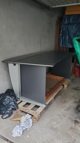 Bureau plateau bois et pieds metal