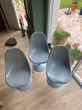 lot de 4 chaises grises Gaber Harmony réglable en hauteur de 44cm à 57 cm