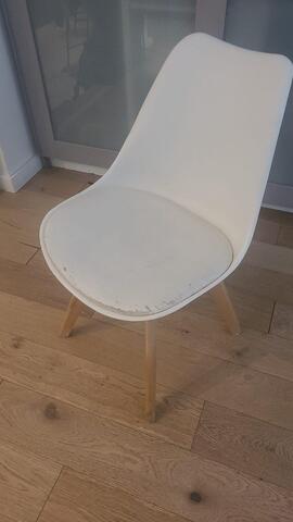 4 chaises blanche style scandinave