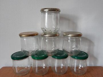 lot de 8 pots vides pour confitures, conserves ou vrac