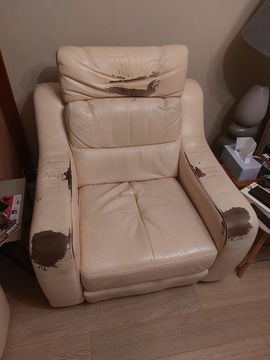 Fauteuil relax en cuir