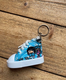 Porte clés chaussure Converse bleue