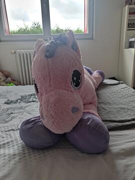 Peluche licorne géante