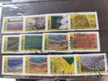 série timbres France paysage