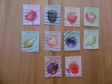 Série timbres Fruits, Belgique