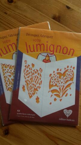 Kit en papier pour fabriquer deux lumignons