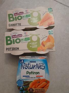 lot de 6 petits pots pour bébé 4-6 mois