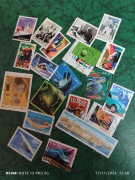 lot 20 timbres France 2002