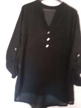 Blouse T2 noire en polyester