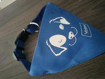 collier bandana bleu en nylon Virbac