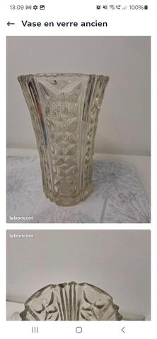 Vase en verre ancien