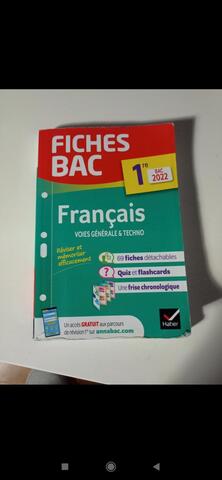 livre fiches bac français