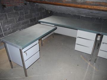 Bureau métal avec retour VINCO année 1970