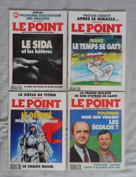 9 magazines Le Point 90's