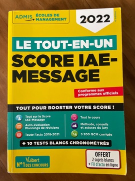 score IAE MESSAGE 2022