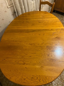 table ovale en bois et ses 6 chaises