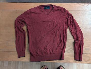 Pull rouge "Homme" taille M, coton/cachemire, taille M, pour homme, de marque Izac