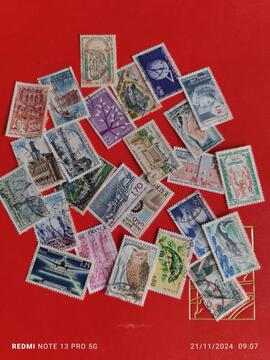 lot unique 25 timbres Français..le21/11