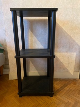 étagère en bois noire