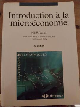 livre "Introduction à la microéconomie"