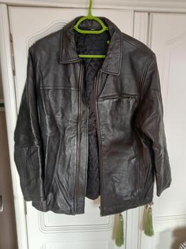 veste cuir mixte taille 40