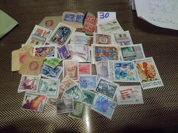 lot timbres monde lot 30