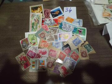 lot timbres monde lot 34