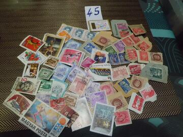 donne lot timbres monde lot 45