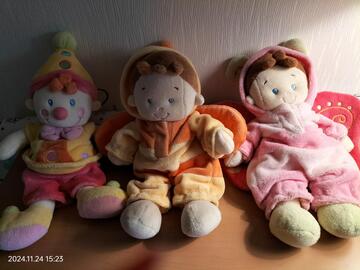 LOT DE 3 PELUCHES DOUDOUS