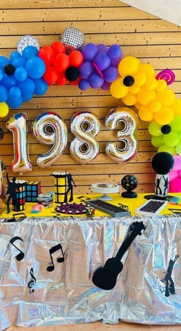 Décoration fête années 80