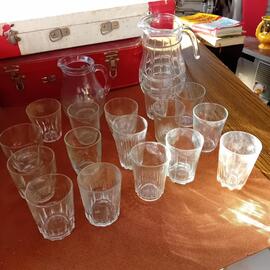 lot verres et carafes