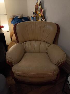 Fauteuil cuir