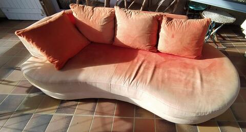 grand canapé sofa rouge