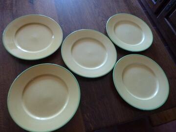 5 assiettes plates