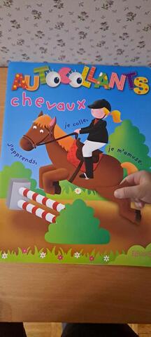 Livre d'autocollants chevaux