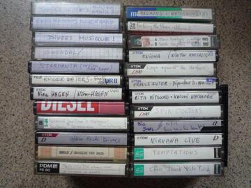 Lot de cassettes audio rock et autres toutes vérifiées