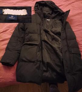 Manteau noir uniqlo taille 13 ans