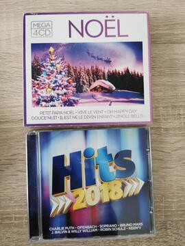 4 CD de Noël et 1 CD Hits 2018