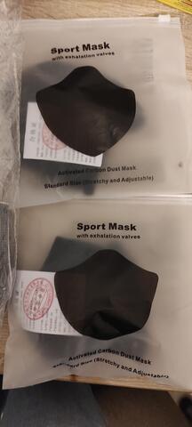 lot 2 masques anti poussière sport