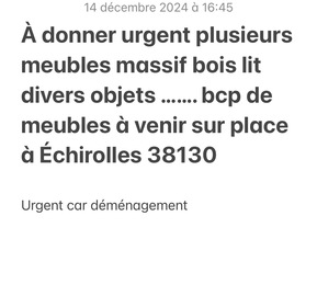 meubles divers garage à vider urgent